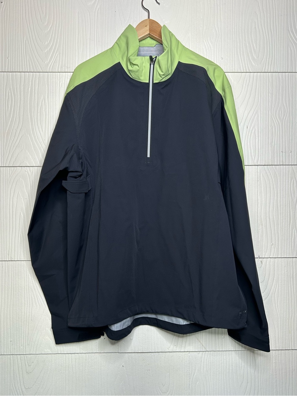 Men's Performance Half-Zip Jacket in Black and Lime